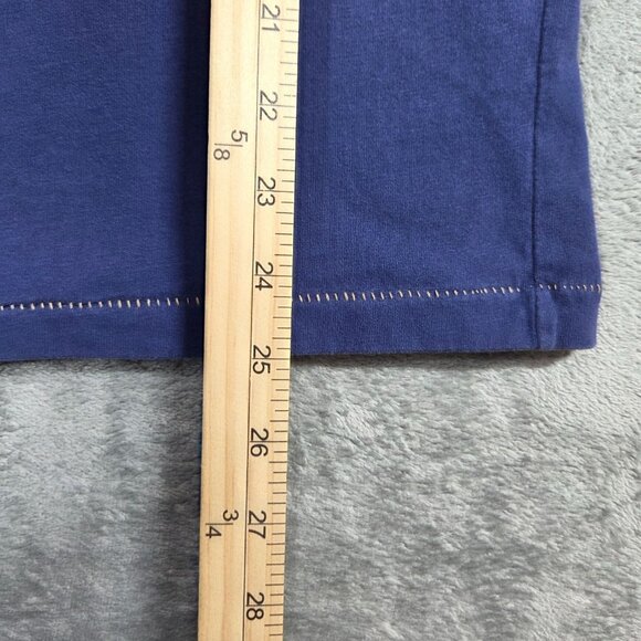 Vintage Abercrombie Shirt Mens M Blue Embroidered Stitched Logo Muscle Tee Y2K - Picture 8 of 8